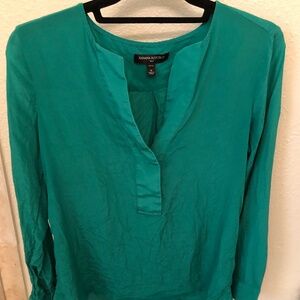 Banana Republic Green Silk Top